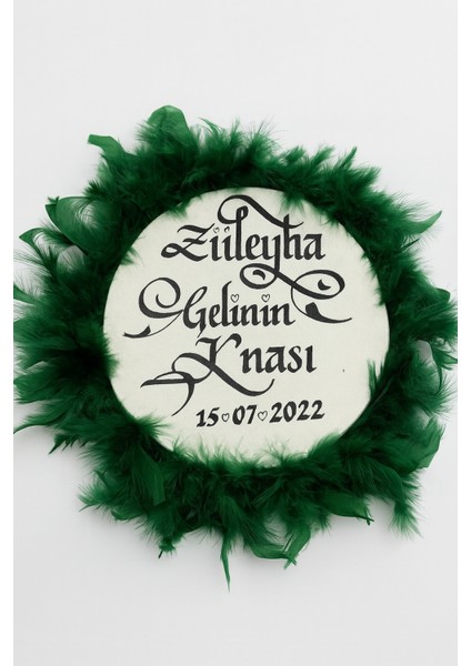 Isme Özel Deri Tef Kına Tefi Otrişli Süslenmiş Gelin Tefi 30 cm Vurmalı Çalgı Müzik Aleti Def