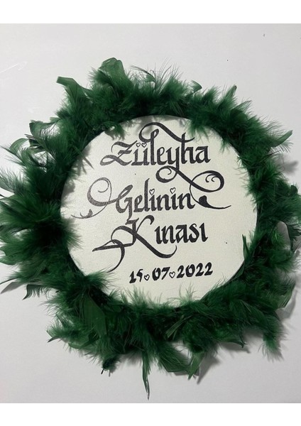 Isme Özel Deri Tef Kına Tefi Otrişli Süslenmiş Gelin Tefi 30 cm Vurmalı Çalgı Müzik Aleti Def fiyatları