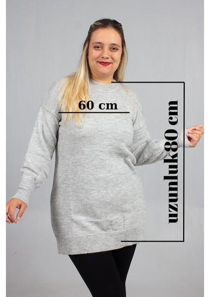 Gri Yumoş Triko Tunik Rahat Yumuşak Dokulu ve Şık Görünüm fiyatları
