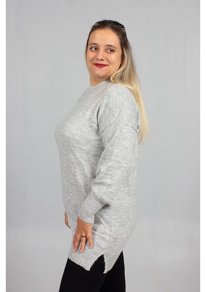 Gri Yumoş Triko Tunik Rahat Yumuşak Dokulu ve Şık Görünüm indirimleri