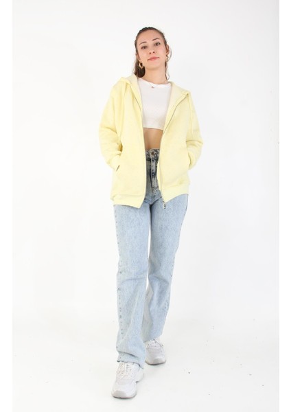 26174 Taşlı Fermuarlı Kapşonlu Kanguru Cep Sweat indirimleri