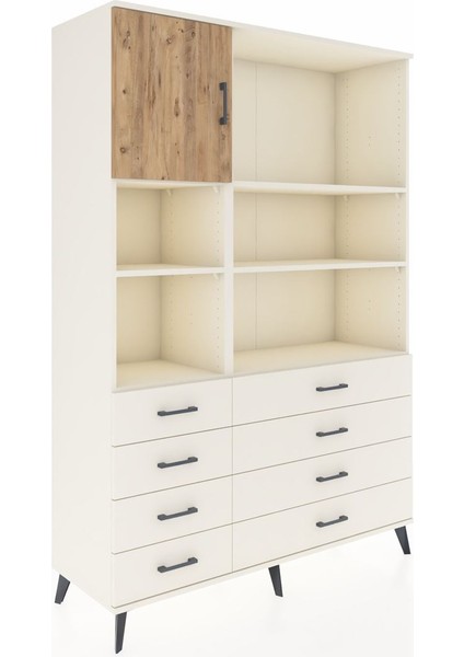 Hyperion Dolap 7 Raflı 8 Çekmeceli Tek Kapaklı 132X44X195 Aytaşı-Çam/aytaşı fiyatları