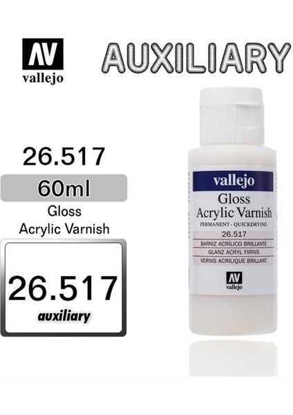 26517 60 Ml. Parlak Vernik, Model Boyası