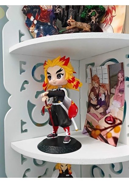 Demon Slayer Kimetsu No Yaiba Kyōjurō Rengoku Anime Karakter Figür Oyuncak Koleksiyonluk Biblo 15 cm modelleri