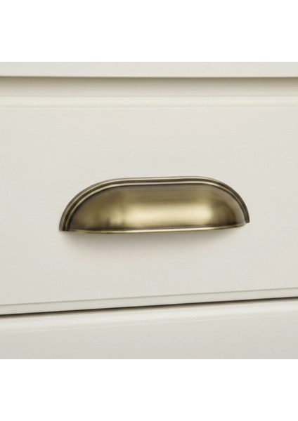 Tas Midye Çanak 96MM Antik Sarı Dolap Çekmece Vestiyer Mobilya Kulpu Metal Kulp ( 5 Adet ) fırsatları