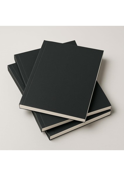 Tanıtım Ciltli, A5 Noktalı Not Defter, 64 Yaprak, 90 Gr. Ivory Kağıt, Ofis Için Ideal, Plan (Siyah Kapak)