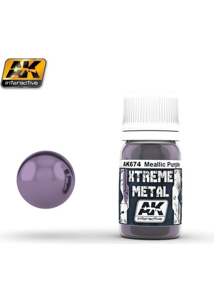 AK 674 30 ml. Metalik Mor Rengi, Xtreme Metal Serisi Model Boyası