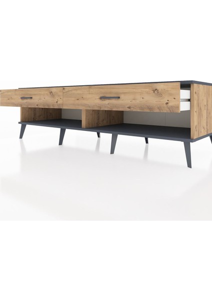 Kronos Tv Ünitesi 2 Çekmeceli 176X59X51 Çam-Antrasit/çam fırsatları