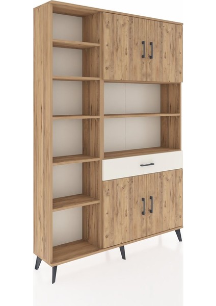 Arges Dolap 10 Raflı Tek Çekmeceli 4 Kapaklı 132X30X195 Çam-Çam/aytaşı fiyatları