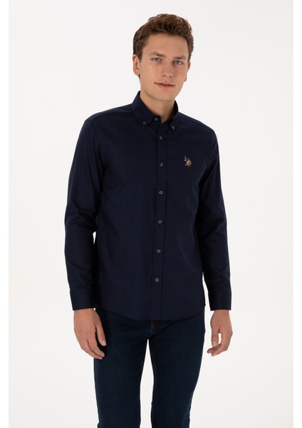 Erkek Lacivert Gömlek Basic 50307676-VR033