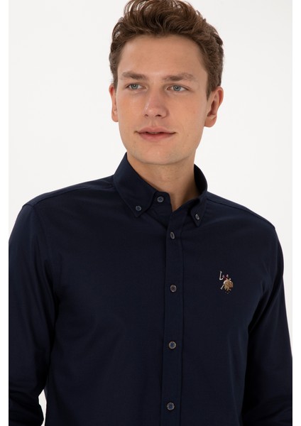 Erkek Lacivert Gömlek Basic 50307676-VR033 fiyatları