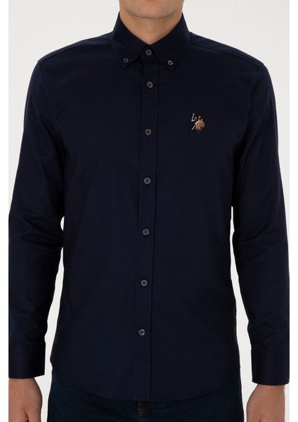 Erkek Lacivert Gömlek Basic 50307676-VR033