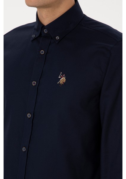 Erkek Lacivert Gömlek Basic 50307676-VR033