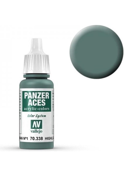 70338 18 Ml. Feldgrau I Highlights, Panzer Aces Serisi Model Boyası