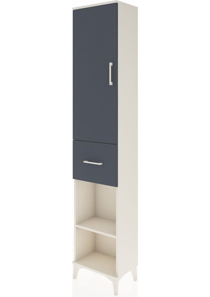 Arges Dolap 3 Raflı Tek Çekmeceli Tek Askılı 44X30X221 Aytaşı-Antrasit modelleri