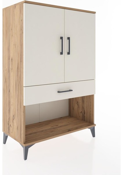 Hyperion Dolap 2 Raflı Tek Çekmeceli 2 Kapaklı 88X44X134 Çam-Aytaşı fiyatları