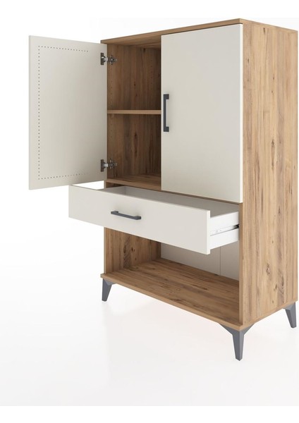 Hyperion Dolap 2 Raflı Tek Çekmeceli 2 Kapaklı 88X44X134 Çam-Aytaşı fırsatları