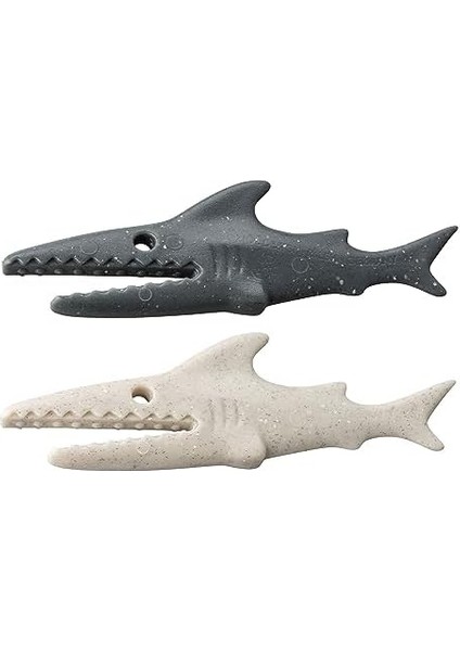 2li Köpek Balığı Klips - Gri-Bej fiyatları