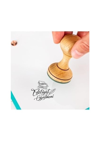 Öğretmenlerine Hediye Mühür Seti - Ahşap Kitap Mühür - Defter Kaşe fiyatları