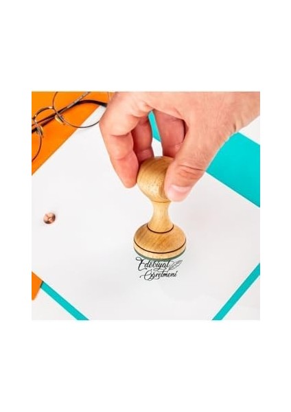 Öğretmenlerine Hediye Mühür Seti - Ahşap Kitap Mühür - Defter Kaşe modelleri