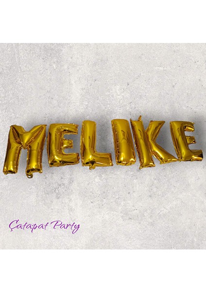 Kişiye Özel Harf Folyo Balon Seti - Gold Rengi - 40 cm