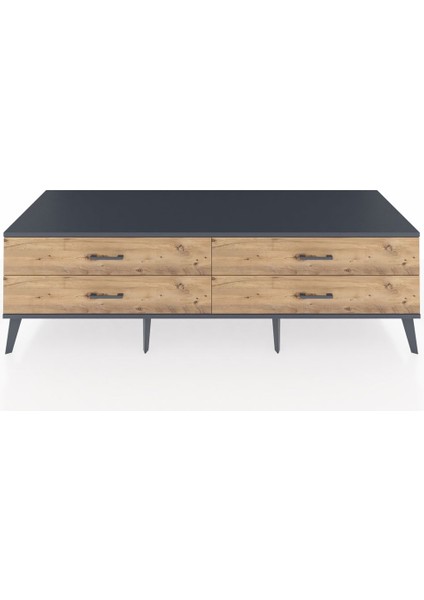 Kronos Tv Ünitesi 4 Çekmeceli 176X59X51 Antrasit-Antrasit/çam