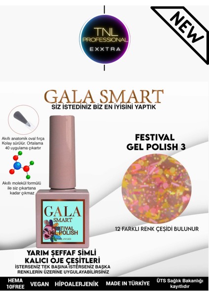 Tnl Exxtra Gala Smart Festival Gel Polish No: 03 10 ml Kalıcı Oje