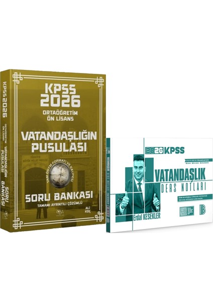 2026 Kpss Ortaöğretim Ön Lisans Vatandaşlığın Pusulası Soru Bankası - 2026 Kpss Vatandaşlık Ders Notları