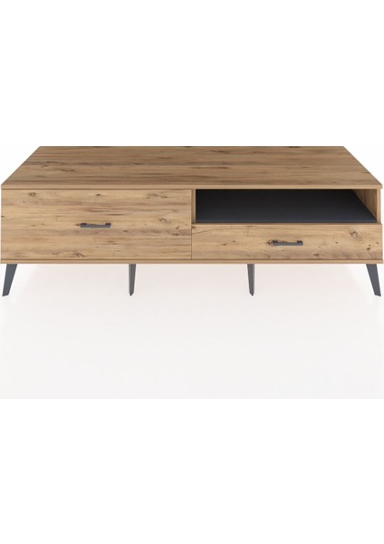 Kronos Tv Ünitesi Tek Raflı 2 Çekmeceli 176X59X51 Çam-Antrasit/çam
