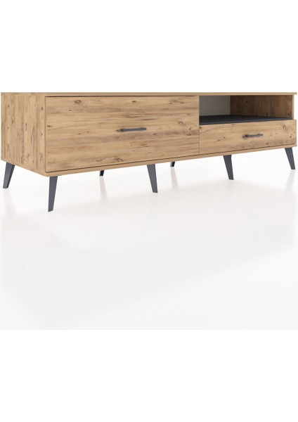 Kronos Tv Ünitesi Tek Raflı 2 Çekmeceli 176X59X51 Çam-Antrasit/çam fiyatları