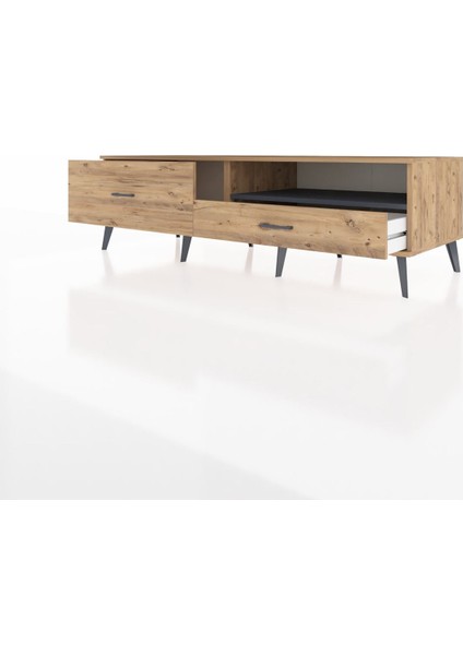 Kronos Tv Ünitesi Tek Raflı 2 Çekmeceli 176X59X51 Çam-Antrasit/çam modelleri