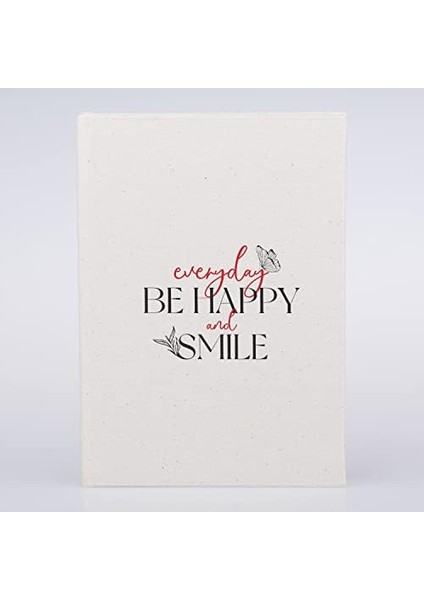 Be Happy And Smile Tasarımlı Kanvas Defter modelleri