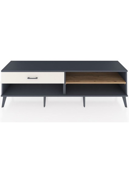 Hyperion Tv Ünitesi Tek Raflı Tek Çekmeceli 176X44X51 Antrasit-Çam/aytaşı