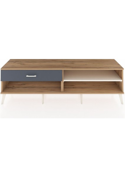 Hyperion Tv Ünitesi Tek Raflı Tek Çekmeceli 176X44X51 Çam-Aytaşı/antrasit