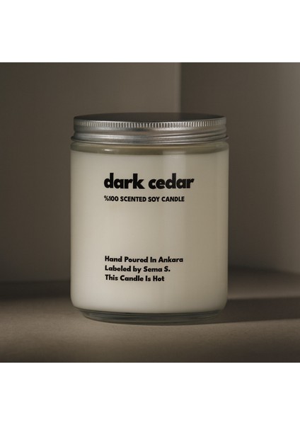 : Dark Cedar : Cam Kavanozda Kokulu %100 Soya Mum (Sedir Ağacı, Sandal Ağacı, Tonka, Vetiver) fiyatları