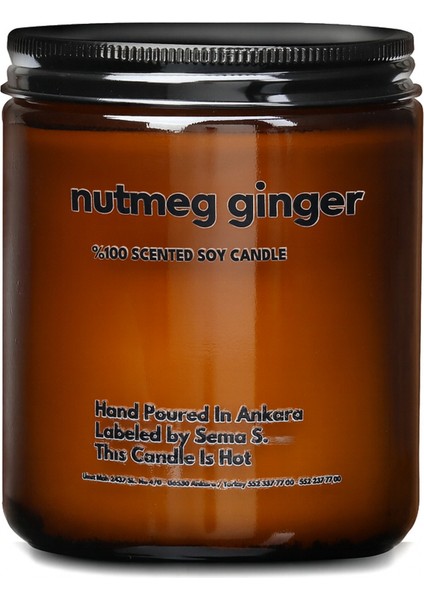 : Nutmeg Ginger : Amber Cam Kavanozda : Kokulu Soya Mum (Zencefil, Hindistan Cevizi, Sandal Ağacı, Sedir Ağacı) modelleri