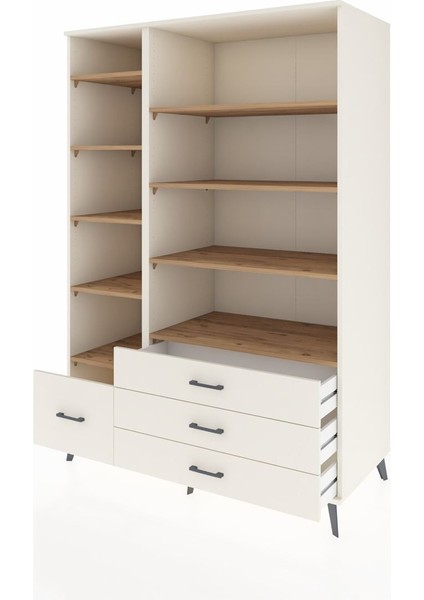 Kronos Dolap 9 Raflı 4 Çekmeceli 132X59X195 Aytaşı-Çam/aytaşı modelleri