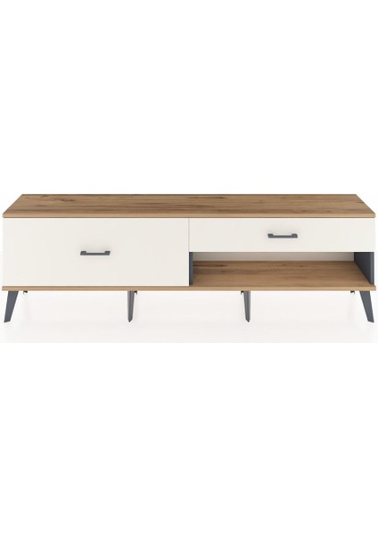 Arges Tv Ünitesi 2 Çekmeceli 176X30X51 Antrasit-Çam/aytaşı