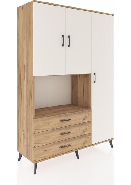 Hyperion Dolap 7 Raflı 3 Çekmeceli 3 Kapaklı 132X44X195 Çam-Aytaşı/çam fiyatları