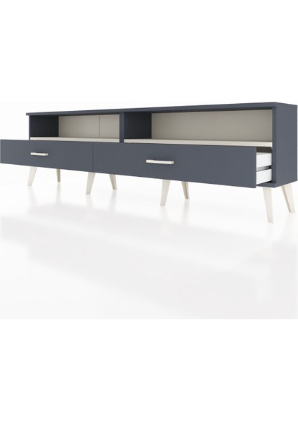 Arges Tv Ünitesi 2 Raflı 2 Çekmeceli 176X30X51 Antrasit-Aytaşı/antrasit fırsatları