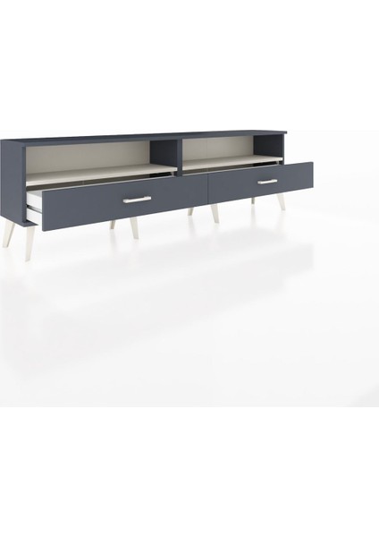 Arges Tv Ünitesi 2 Raflı 2 Çekmeceli 176X30X51 Antrasit-Aytaşı/antrasit indirimleri