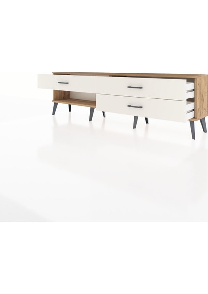 Arges Tv Ünitesi 3 Çekmeceli 176X30X51 Çam-Çam/aytaşı modelleri