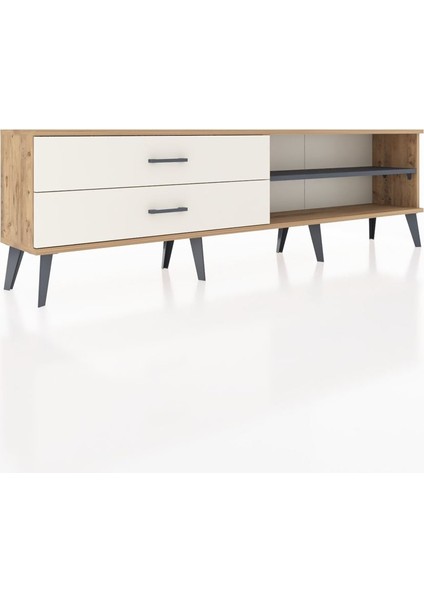 Arges Tv Ünitesi Tek Raflı 2 Çekmeceli 176X30X51 Çam-Antrasit/aytaşı fiyatları