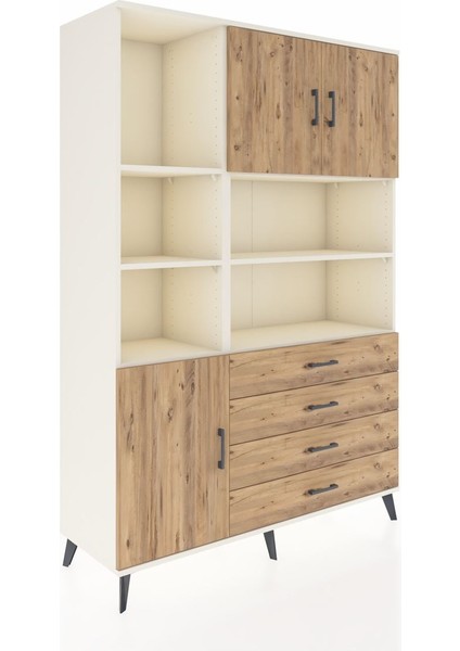 Hyperion Dolap 8 Raflı 4 Çekmeceli 3 Kapaklı 132X44X195 Aytaşı-Çam/çam fiyatları