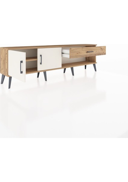 Arges Tv Ünitesi Tek Raflı Tek Çekmeceli 2 Kapaklı 176X30X51 Çam-Aytaşı/çam indirimleri