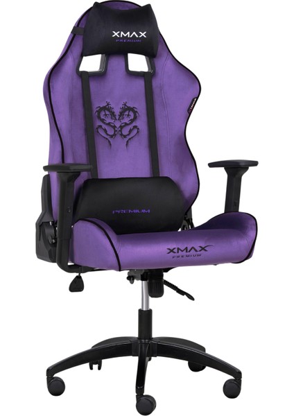 / Rio Balerion Terletmez Kadife Kumaş Mor Gaming Oyuncu Koltuğu / 120 kg Taşır