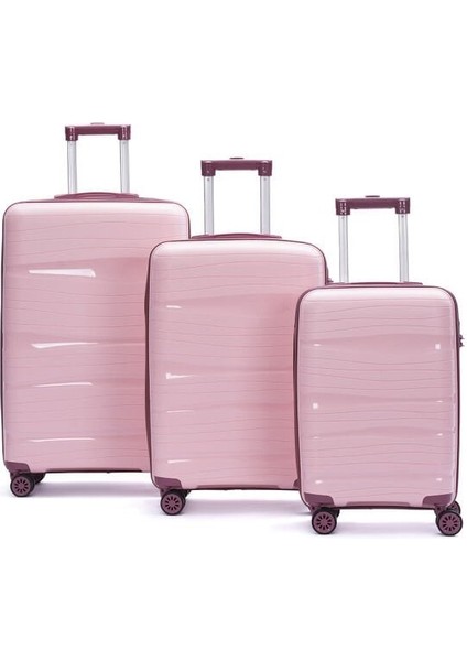 3'lü Silikon Valiz Seti Pp Kırılmaz Silikon
