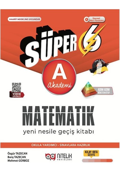 Nitelik 2026 6. Sınıf Matematik Süper A Akademi Soru Kitabı