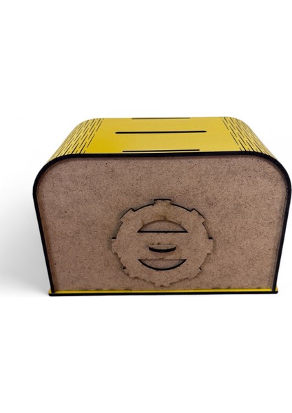 Kişiye Özel Isme Özel Ahşap Kumbara – Hediye & Para Biriktirme Kutusu - Sarı