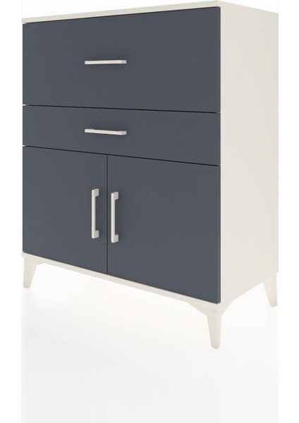 Hyperion Şifonyer Tek Raflı 2 Çekmeceli 2 Kapaklı 88X44X106 Aytaşı-Antrasit modelleri